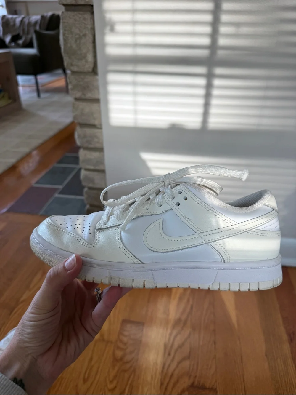 Nike White/Yellow Cream Dunk Sneakers